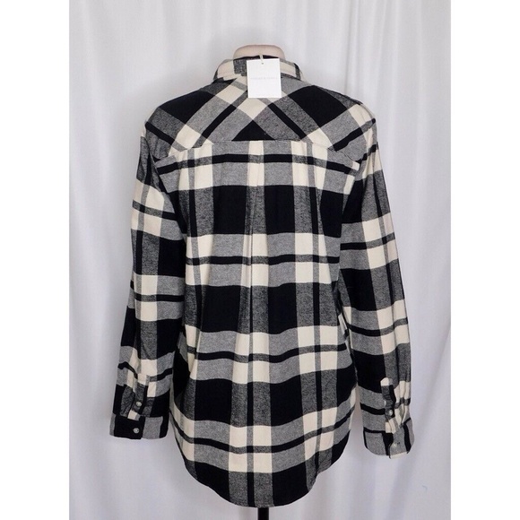 NWT!! THREAD & SUPPLY Baxter Plaid Shirt Black & Beige Buttondown Flannel Large - Picture 11 of 16